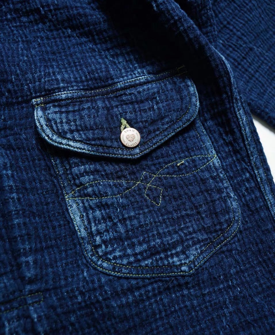 SHAW CLASSY HEAVY SASHIKO WORK JACKET <刺し子Gジャンタイプ>