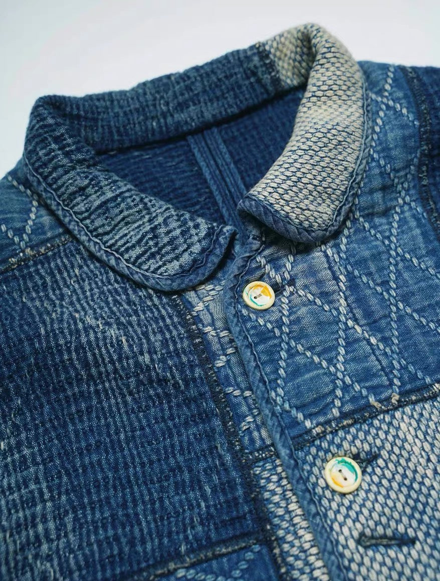 SHAW CLASSY SASHIKO PATCHWORK JACKET
