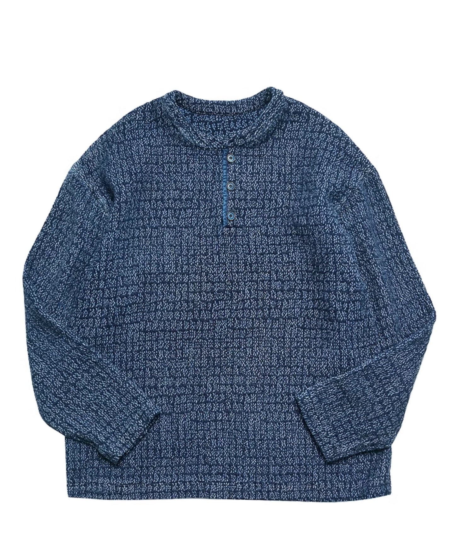 SHAW CLASSY SASHIKO HENRY NECK SHIRT