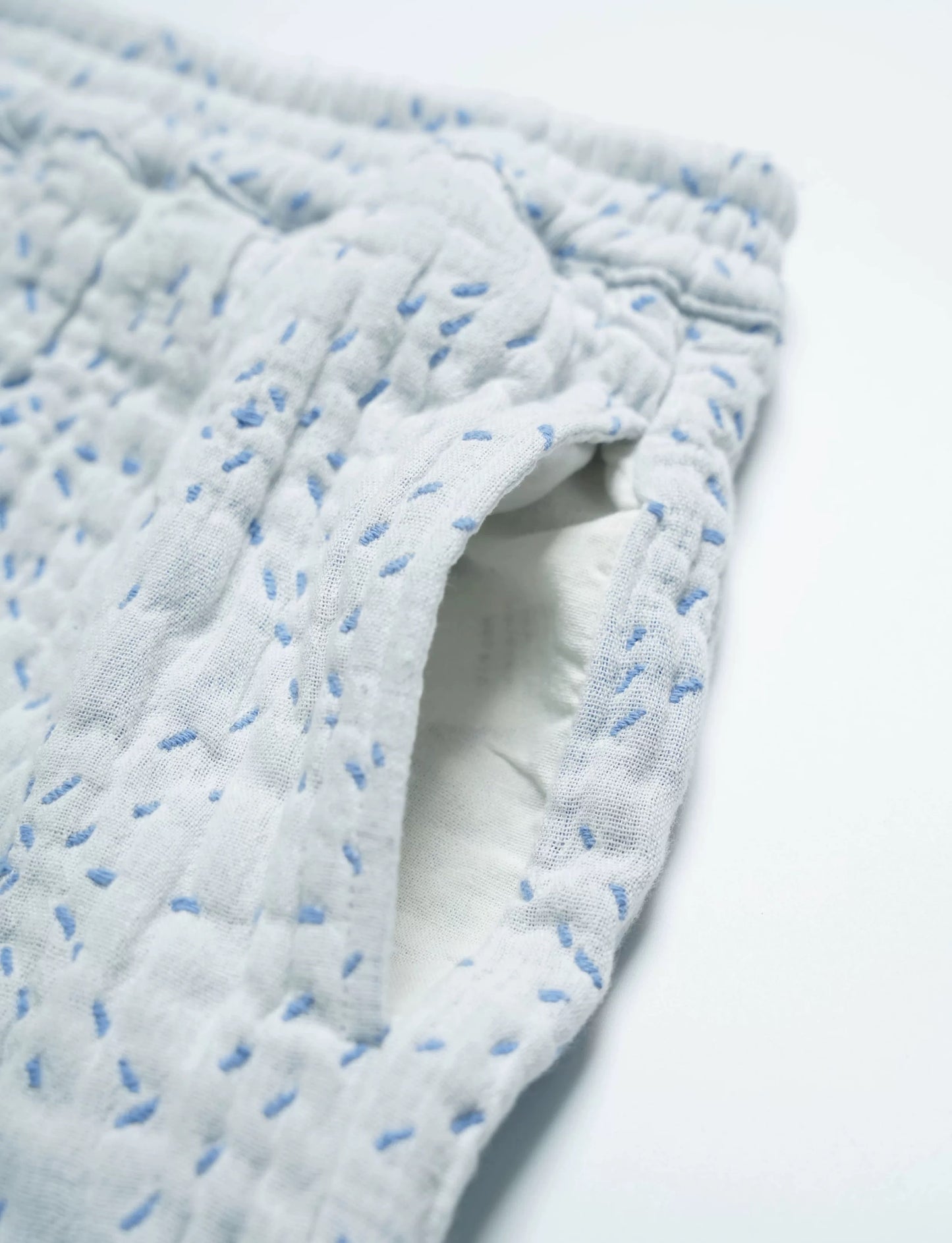 SHAW CLASSY STARRY SASHIKO PANTS<刺し子リラックスパンツ>