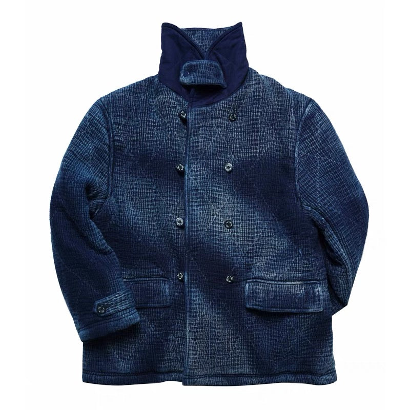 SHAW CLASSY HEAVY SASHIKO DOUBLE PADDED COAT 刺し子ショールカラーコート