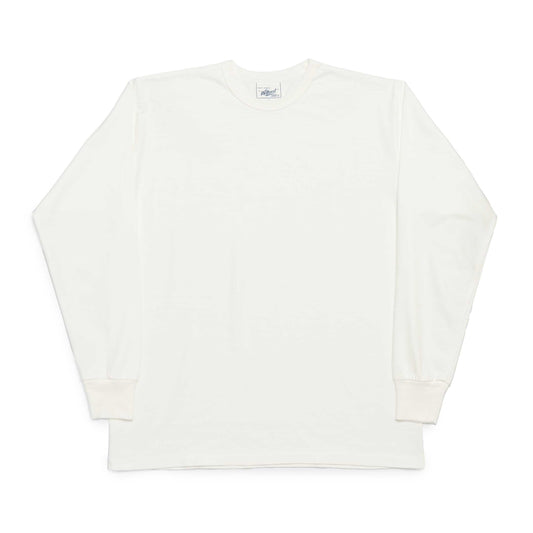 Allevol Heavy Duty Crew Neck L/S T-Shirt White-T-Shirt-Clutch Cafe