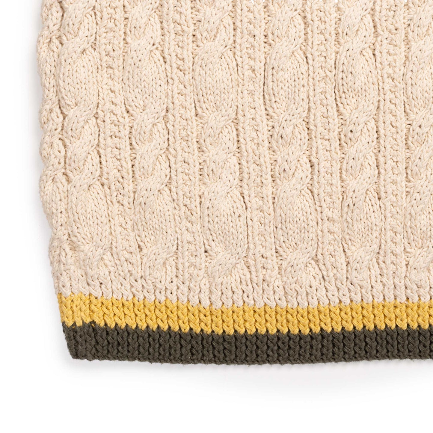 Allevol & Inverallan Cable knit Vest Ecru 100%Cotton