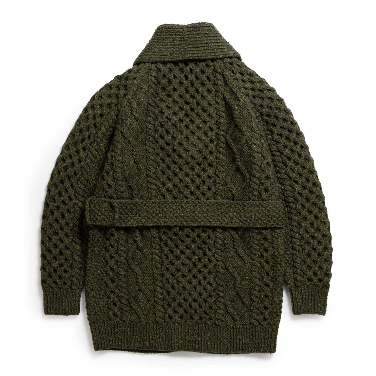 ALLEVOL x INVEALLAN 6A LONG ショールカラーカーディガン オーク