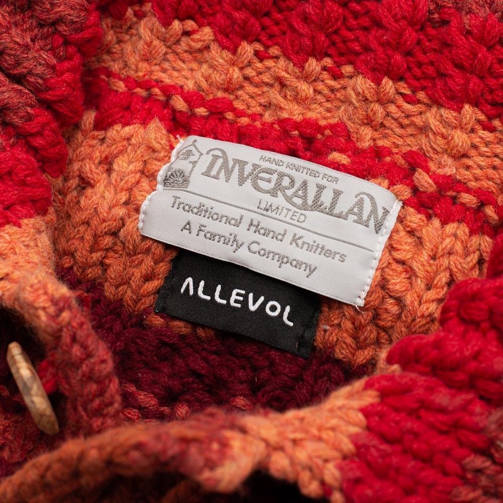 ALLEVOL x INVEALLAN 3A ウールニットカーディガン マルチレッド