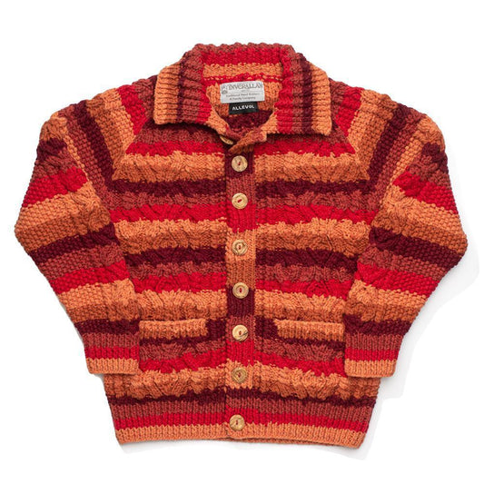 ALLEVOL x INVEALLAN 3A ウールニットカーディガン マルチレッド