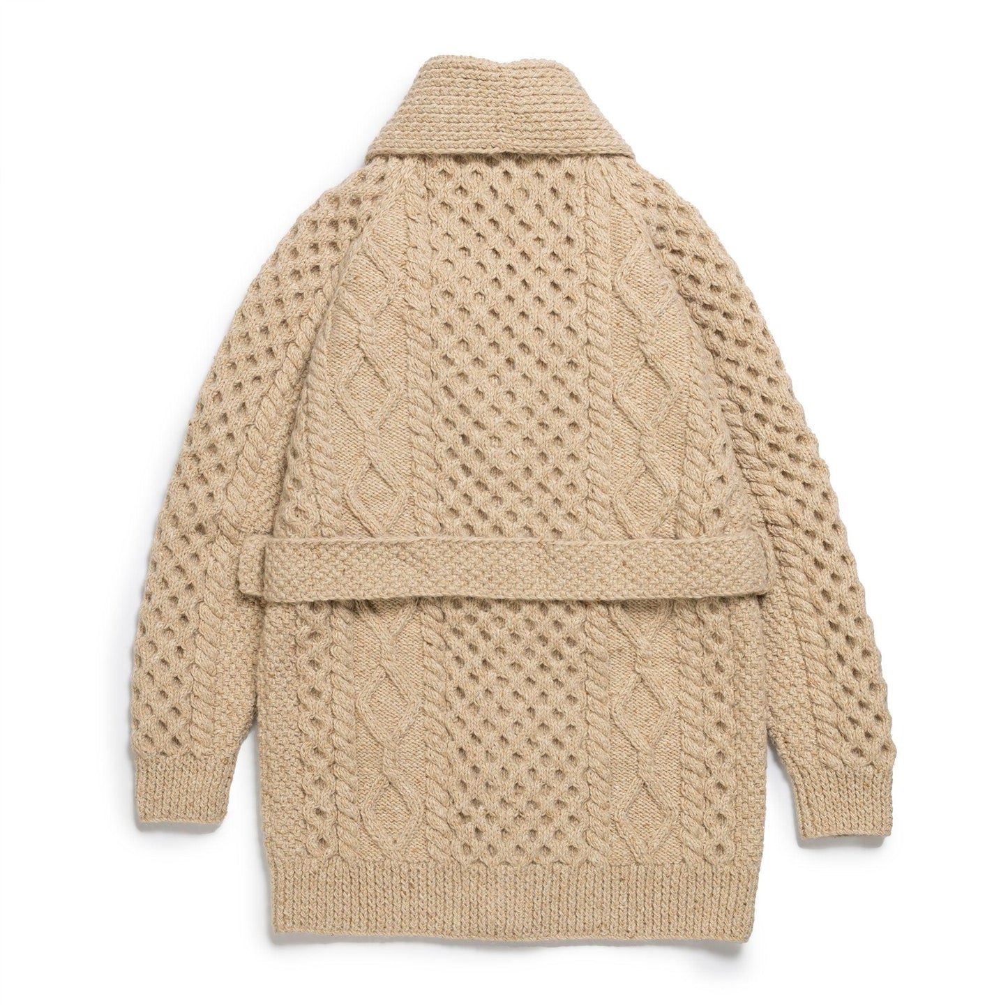 ALLEVOL x INVEALLAN 6A LONG ショールカラーカーディガン オートミール
