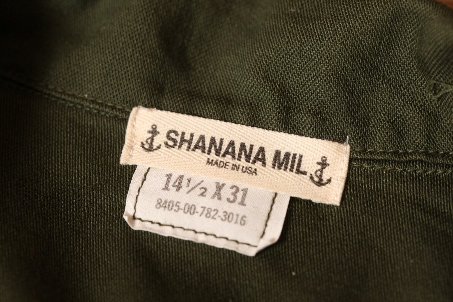 SHANANA MIL<シャナナミル> US ARMY Re-make Shirts OD Size S