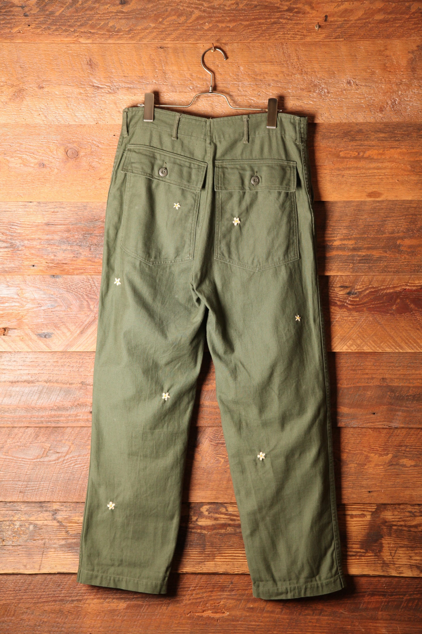 SHANANA MIL<シャナナミル> US ARMY OG-107 Re-make Trousers zip2 実寸W34相当