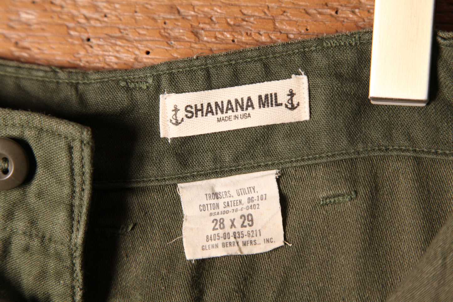 SHANANA MIL<シャナナミル> US ARMY OG-107 Re-make Trousers W28相当_SM1