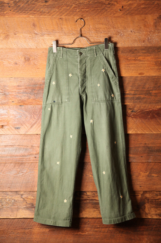 SHANANA MIL<シャナナミル> US ARMY OG-107 Re-make Trousers ボタンフライ 実寸W30 相当_SM4