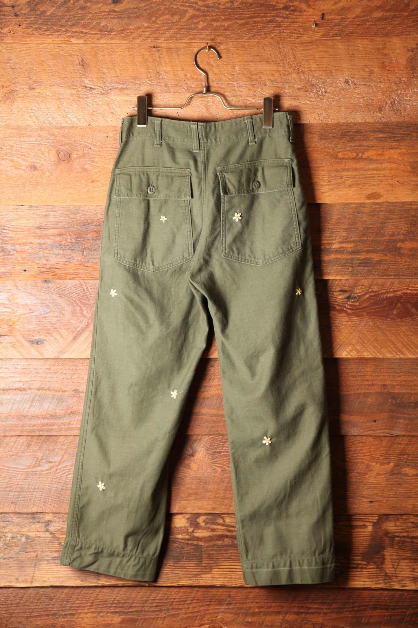 SHANANA MIL<シャナナミル> US ARMY OG-107 Re-make Trousers zip 実寸W30 相当