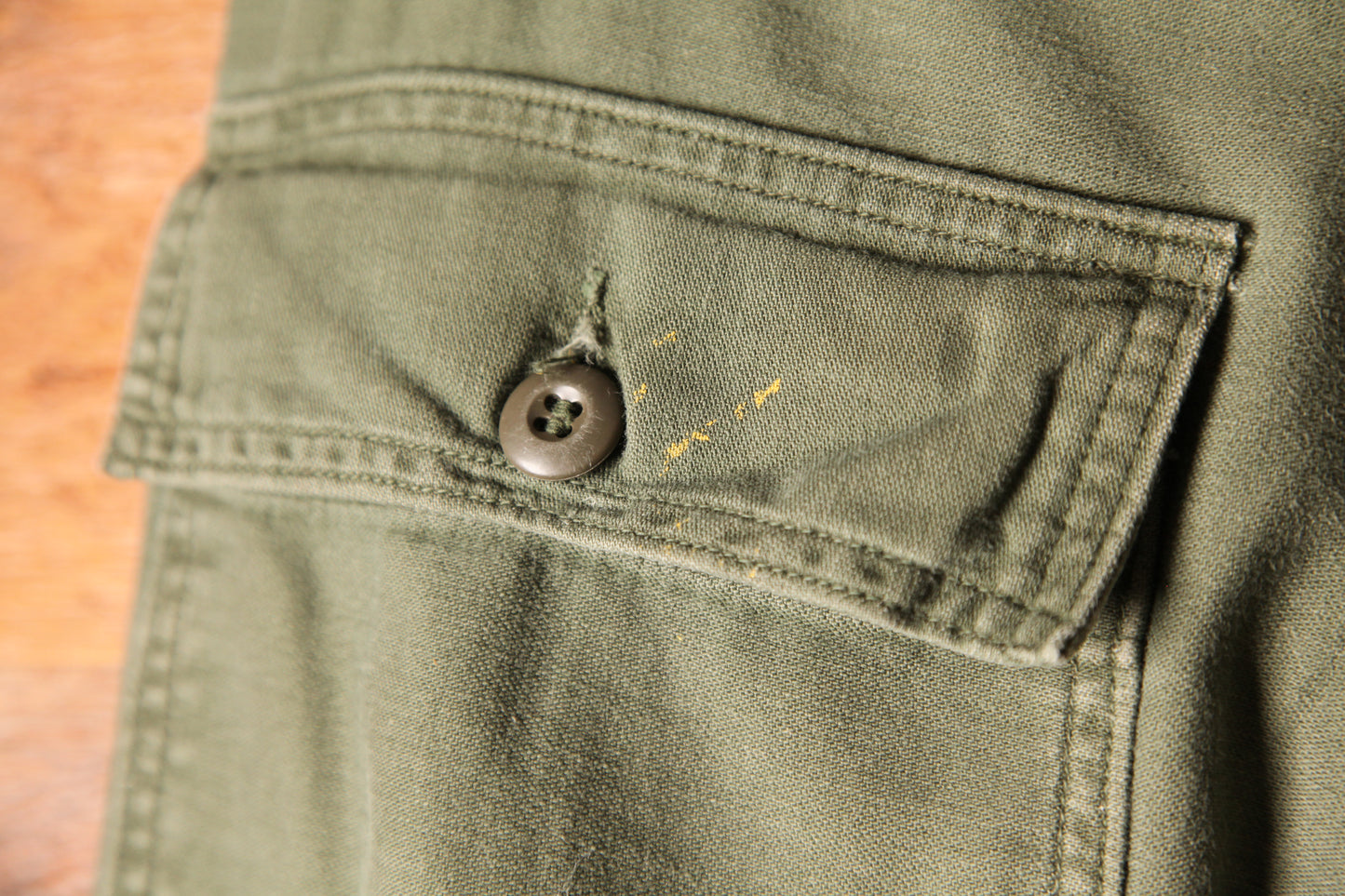 SHANANA MIL<シャナナミル> US ARMY OG-107 Re-make Trousers ボタンフライ実寸W32 相当