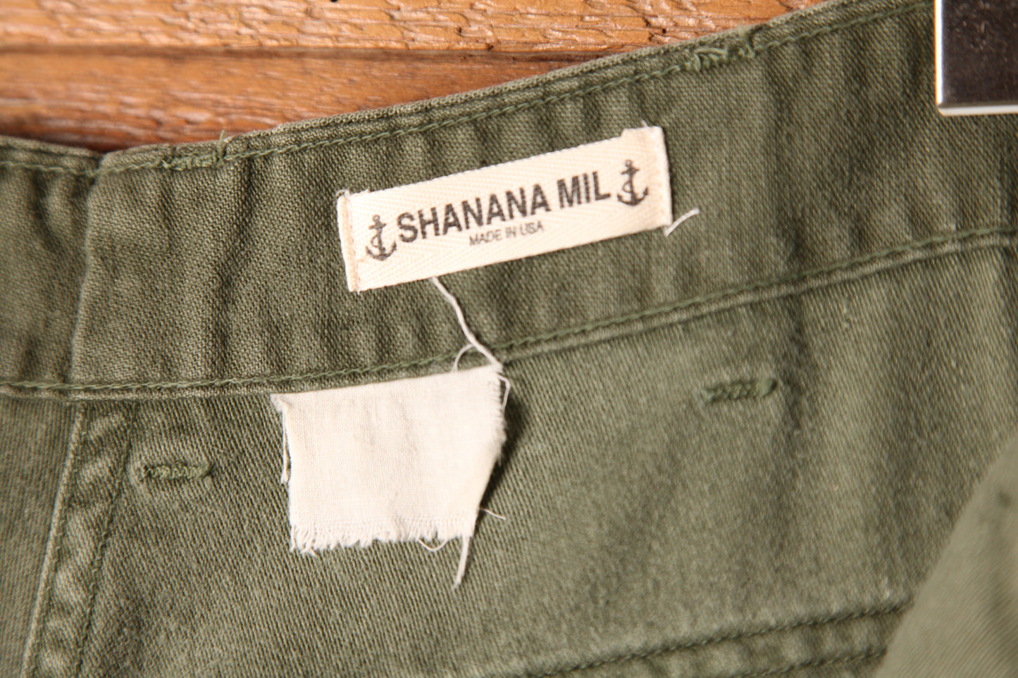 SHANANA MIL<シャナナミル> US ARMY OG-107 Re-make Trousers ボタンフライ実寸W32 相当