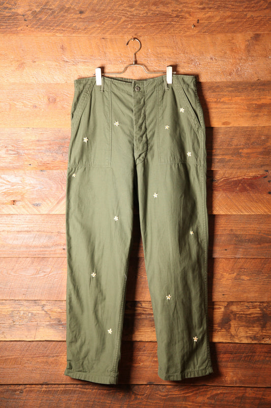SHANANA MIL<シャナナミル> US ARMY OG-107 Re-make Trousers  ボタンフライ実寸W38 相当_SM14