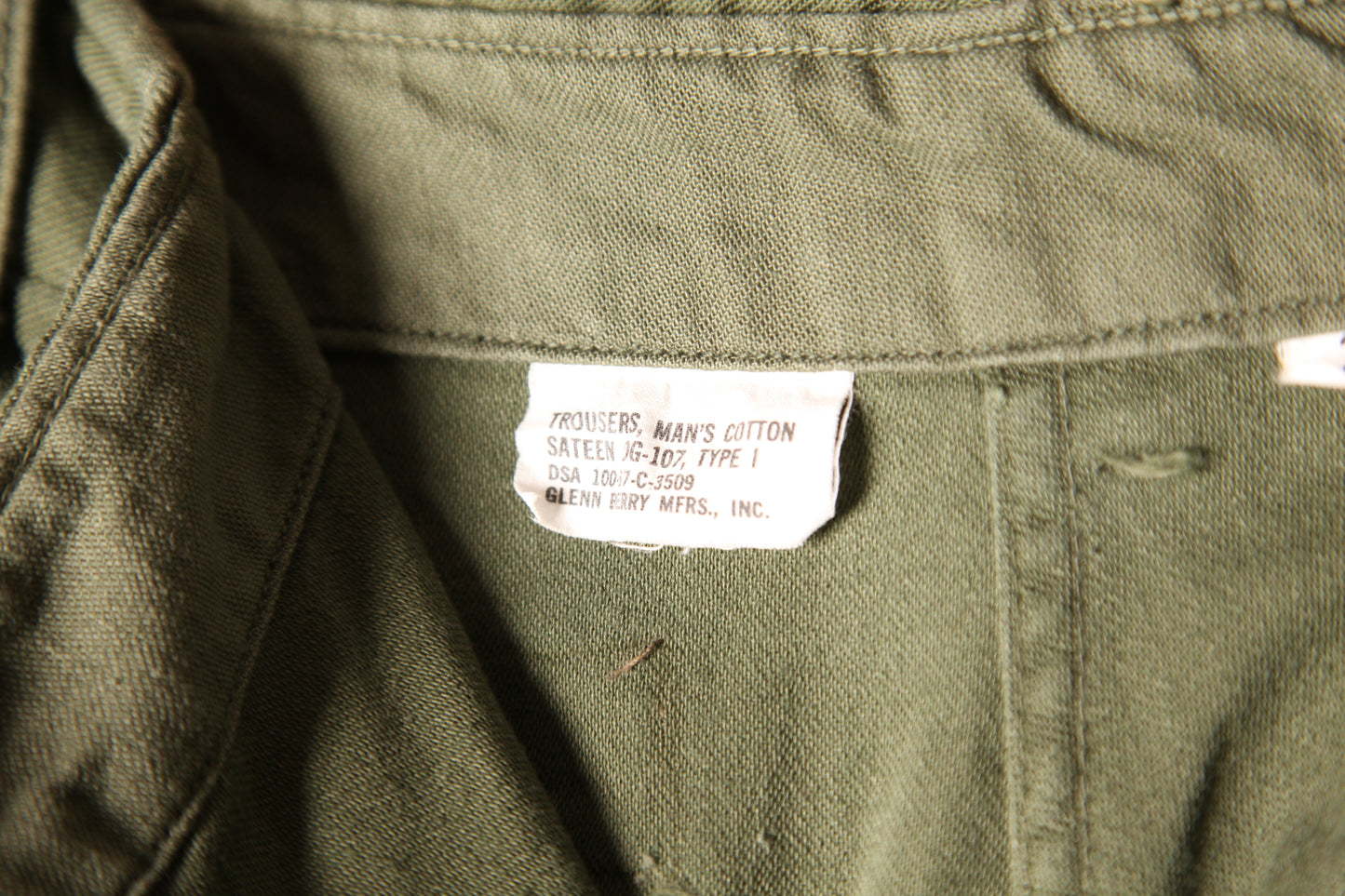 SHANANA MIL<シャナナミル> US ARMY OG-107 Re-make Trousers ボタンフライ実寸W38 相当_SM14
