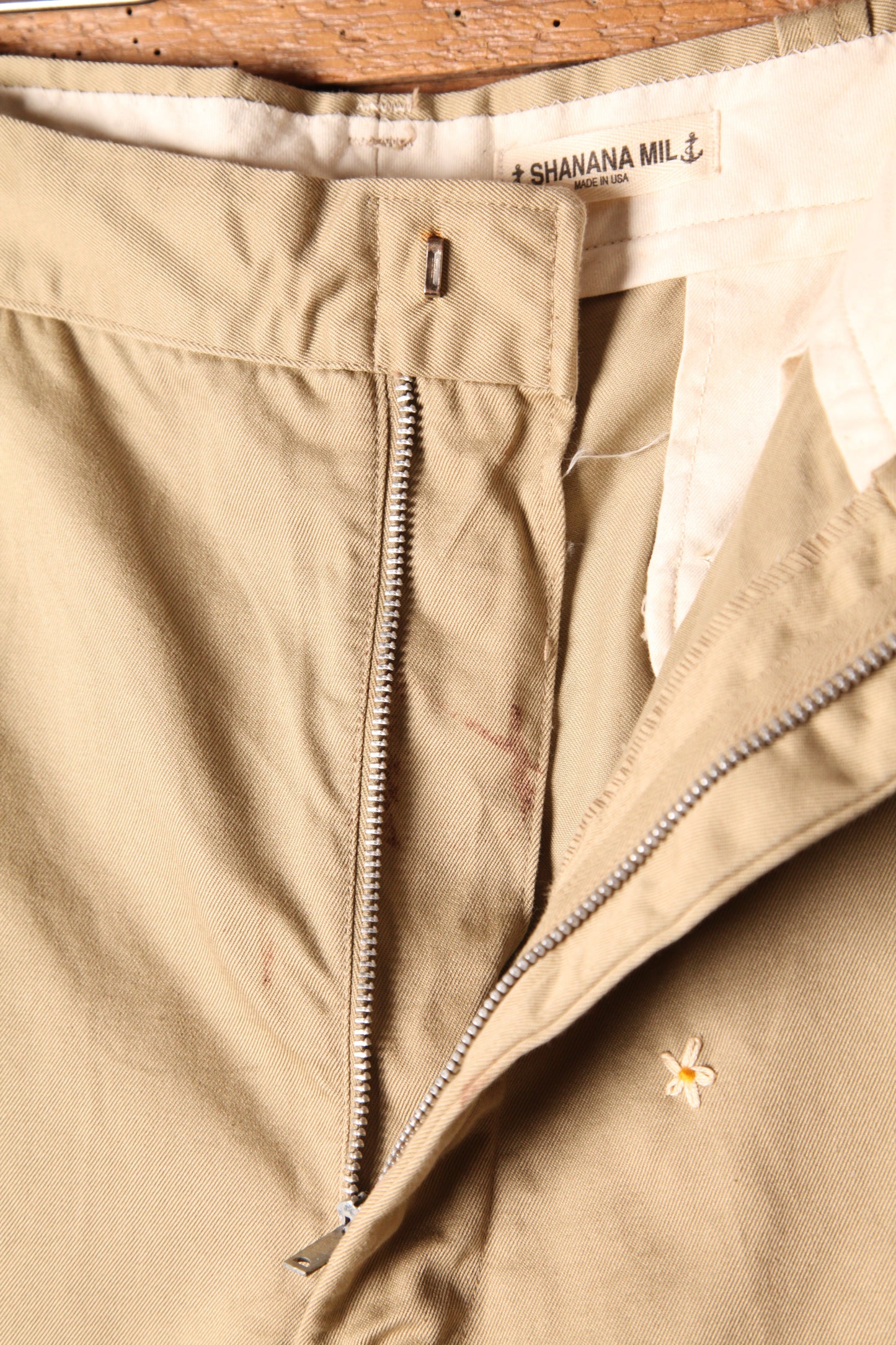 SHANANA MIL<シャナナミル> US ARMY KHAKI TROUSERS チノパン L(W34インチ相当)