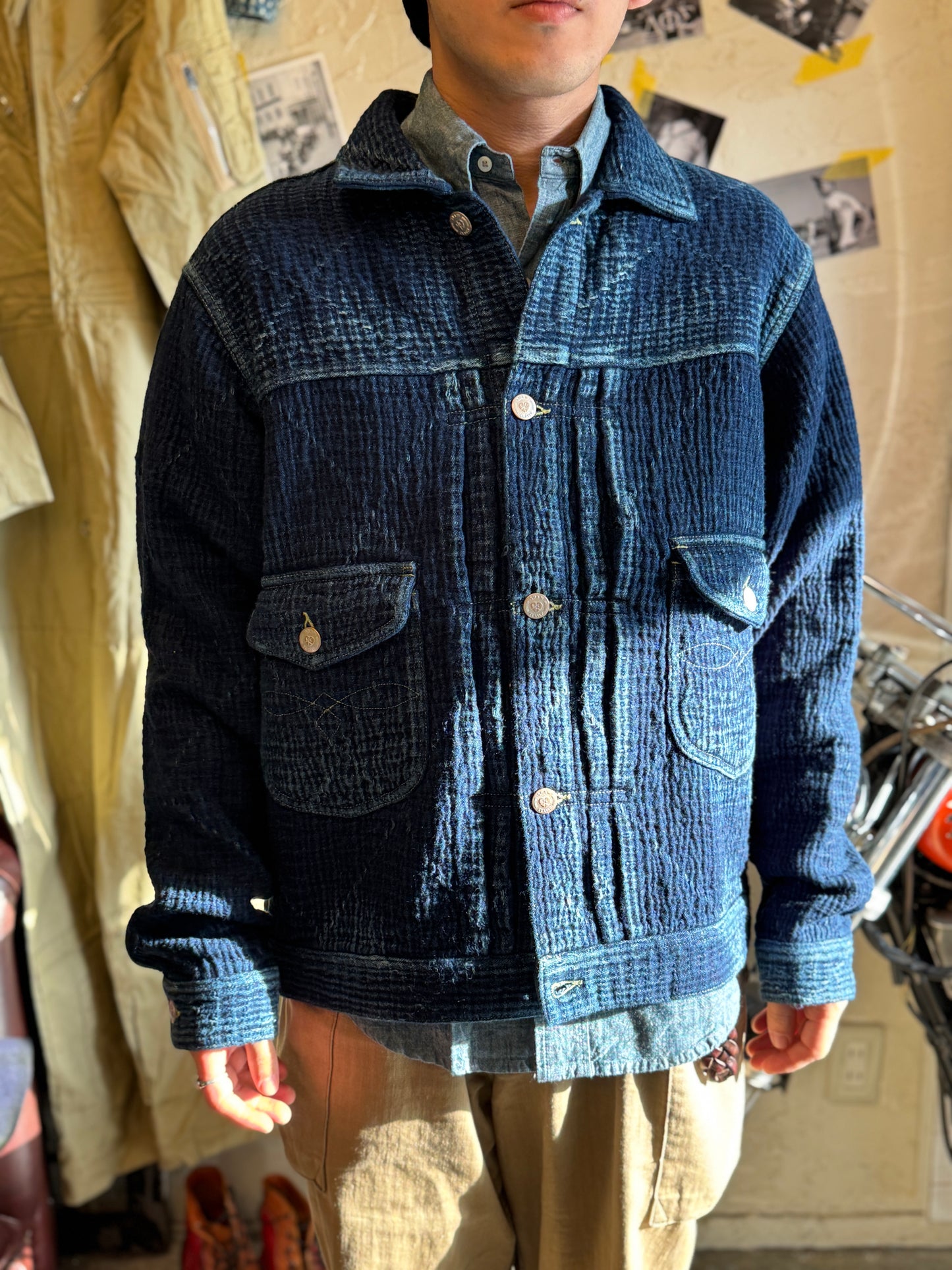 SHAW CLASSY HEAVY SASHIKO WORK JACKET