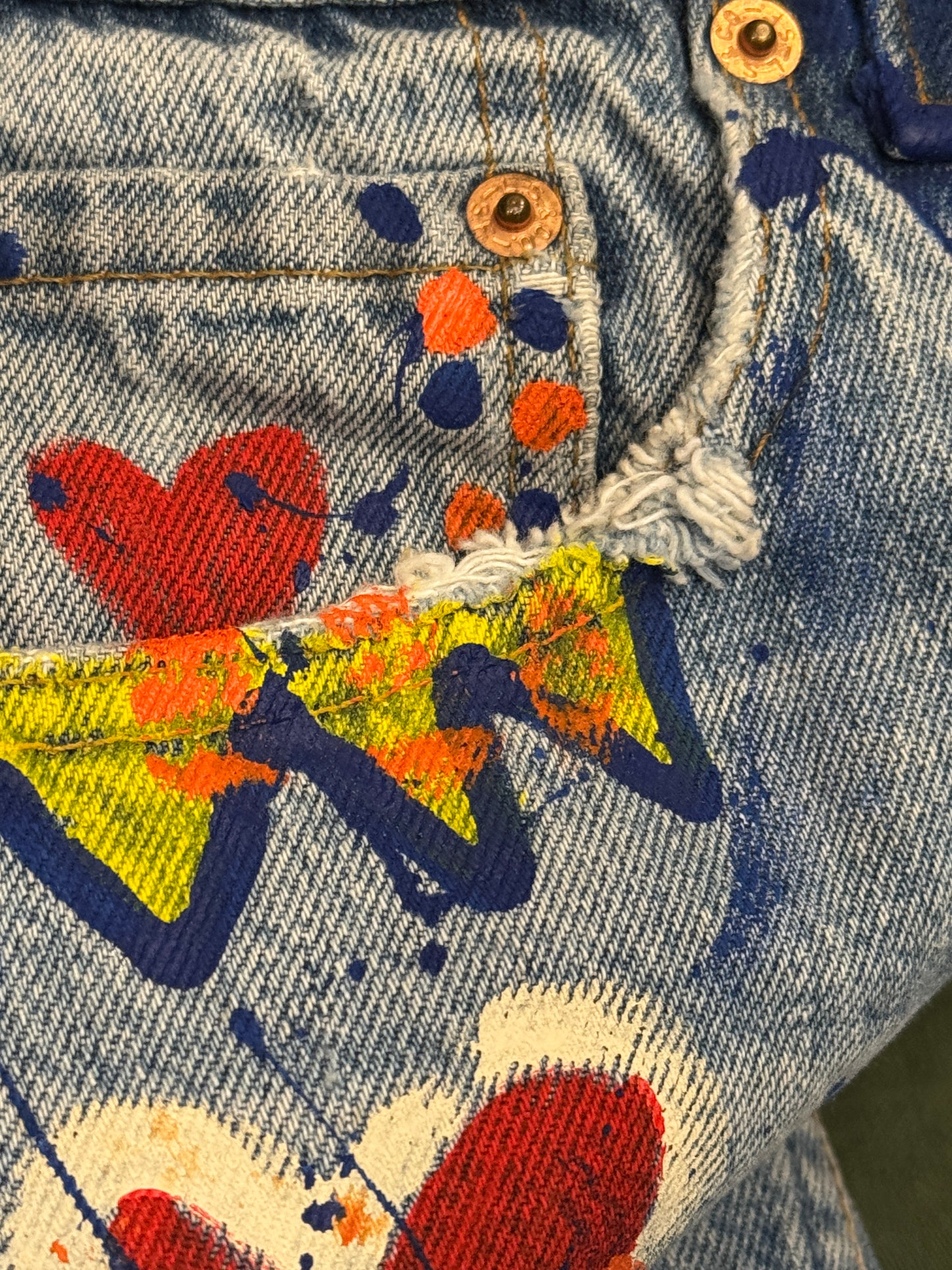 SHANANA MIL<シャナナミル> Levi's 501 HAND CUSTOM JEANS W36(実寸34インチ相当)_SM23