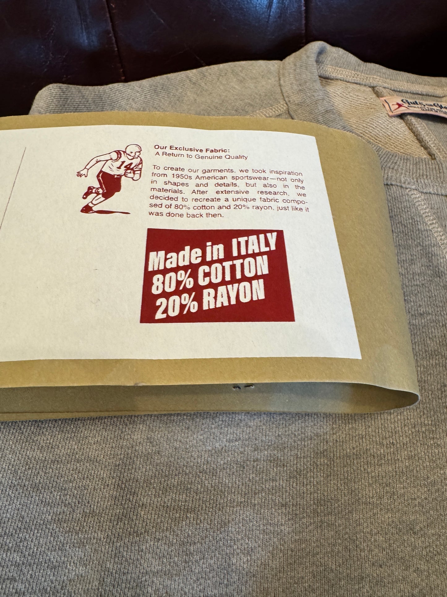 Guts & Glory コットン/レーヨンスウェットシャツ