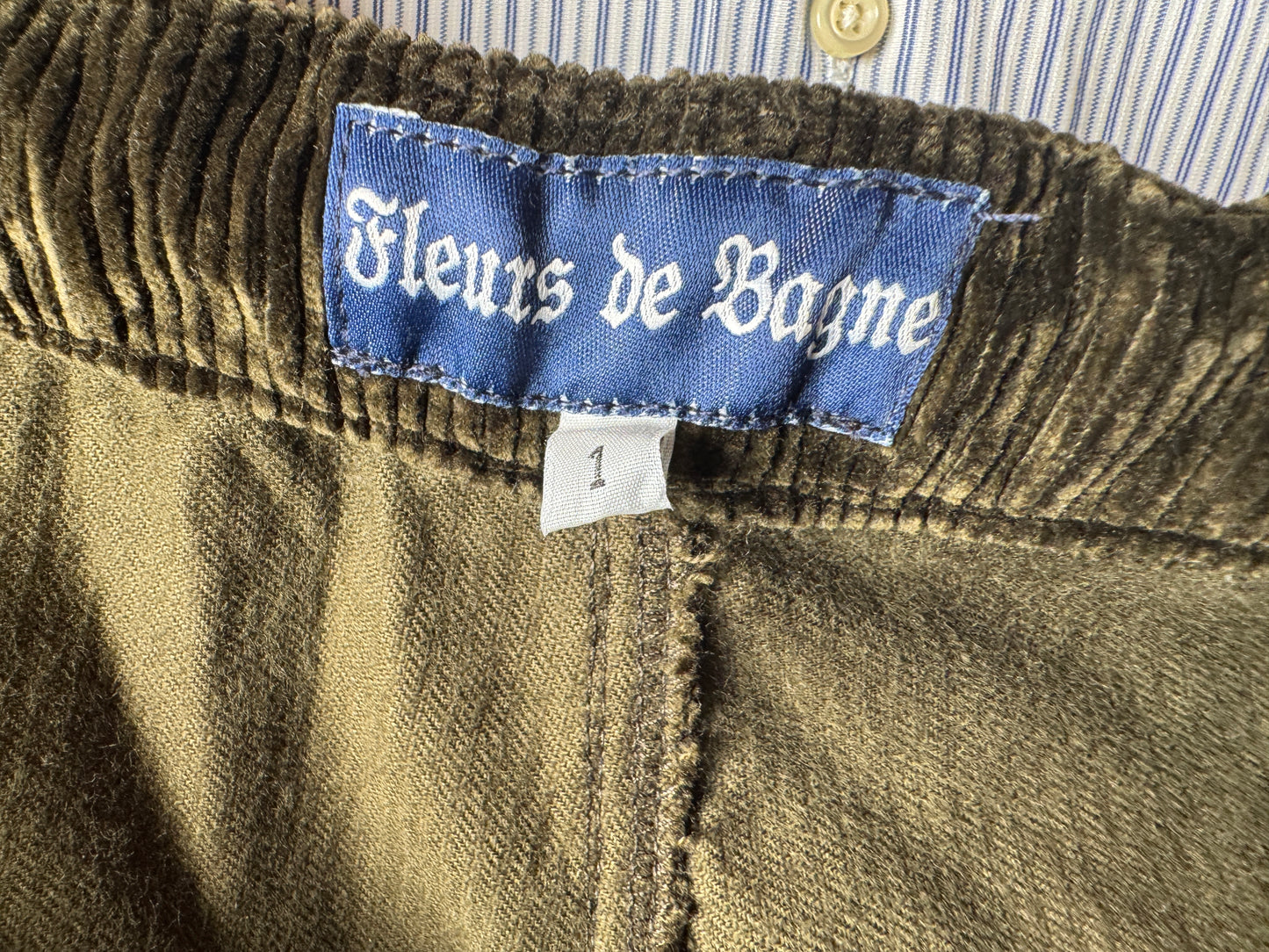 Fleurs de Bagne / SUBMARINER コーデュロイパンツ — Brisbane Moss コーデュロイ使用(カーキ)