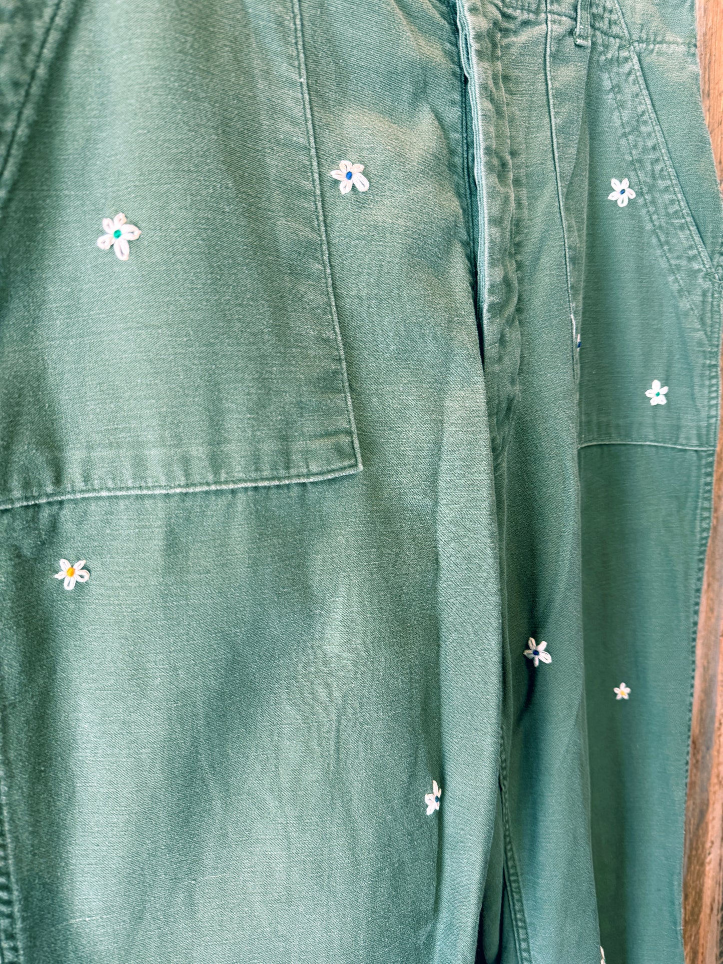 SHANANA MIL<シャナナミル> US ARMY OG-107 Re-make Trousers ボタンフライ実寸W36 相当_SM46