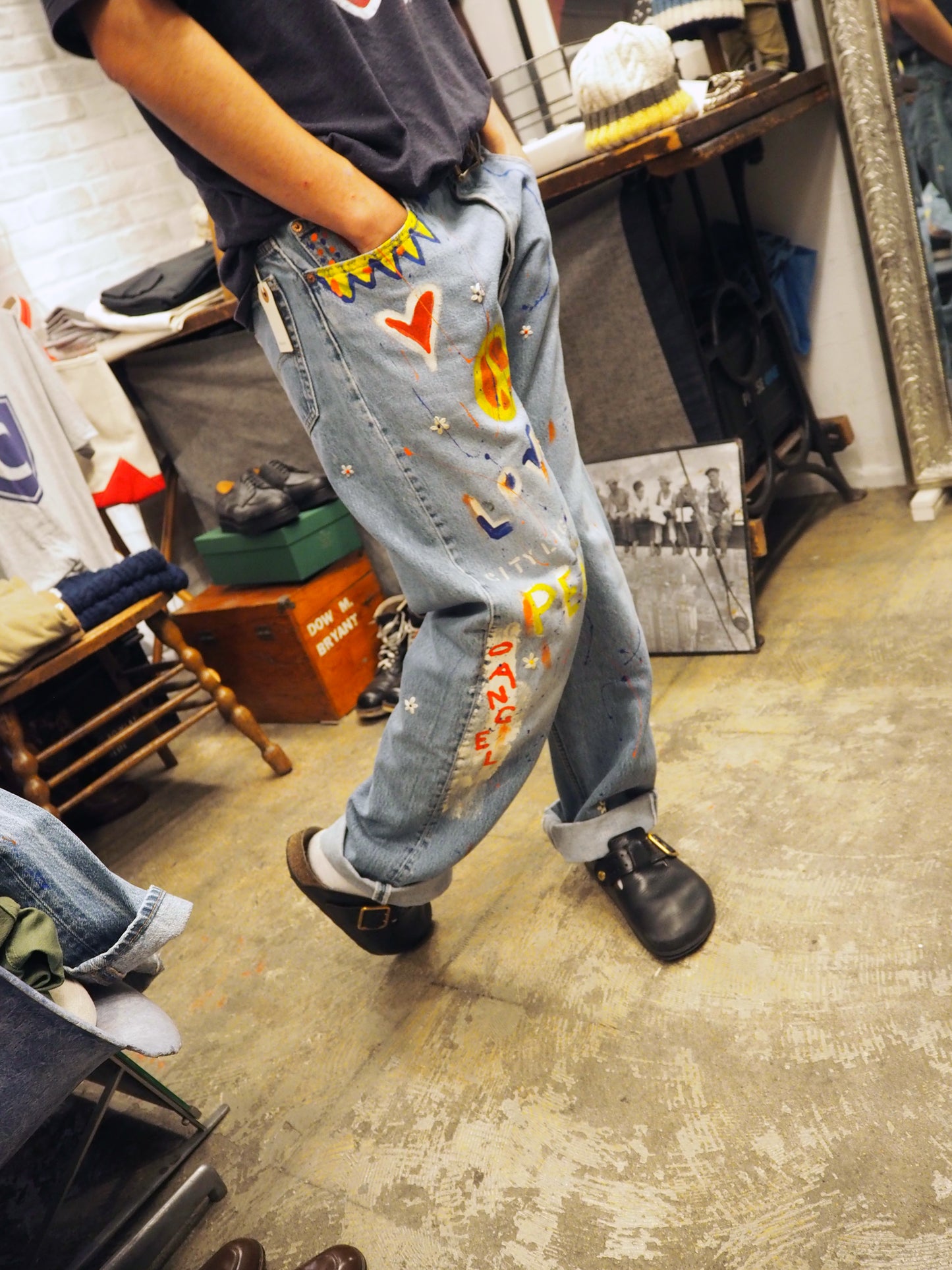 SHANANA MIL<シャナナミル> Levi's 501 HAND CUSTOM JEANS W36(実寸34インチ相当)_SM22