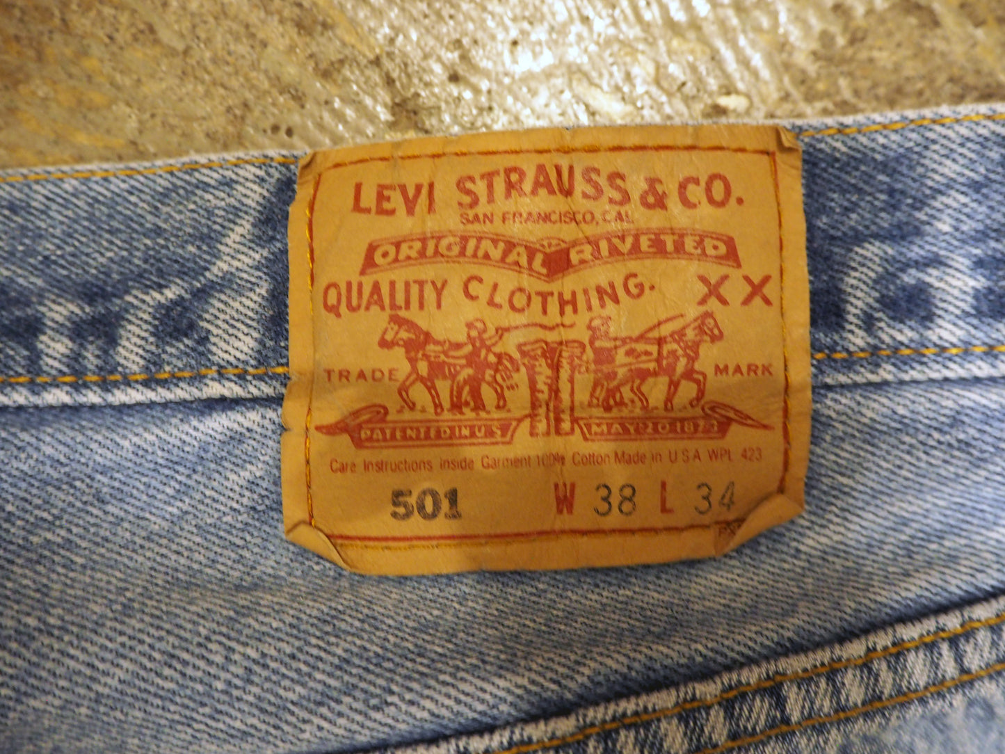 SHANANA MIL<シャナナミル> Levi's 501 HAND CUSTOM JEANS W38(実寸36インチ相当)_SM21