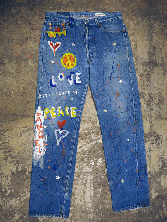 SHANANA MIL<シャナナミル> Levi's 501 HAND CUSTOM JEANS W36(実寸34インチ相当)_SM24