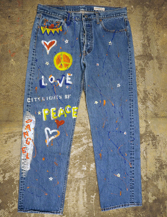 SHANANA MIL<シャナナミル> Levi's 501 HAND CUSTOM JEANS W36(実寸34インチ相当)_SM25