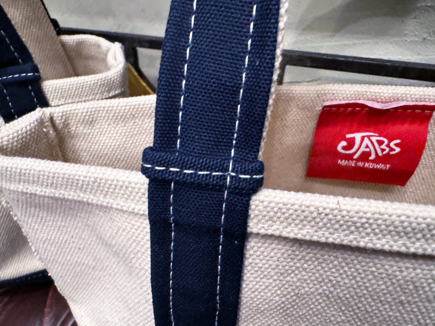 JABS 24oz. コットンキャンバストート NAVY size S ボートシェイプ <無地>