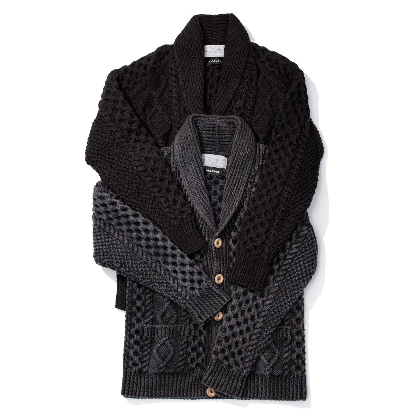 ALLEVOL x INVERALLAN 1A クルーネックセーター Black Indigo