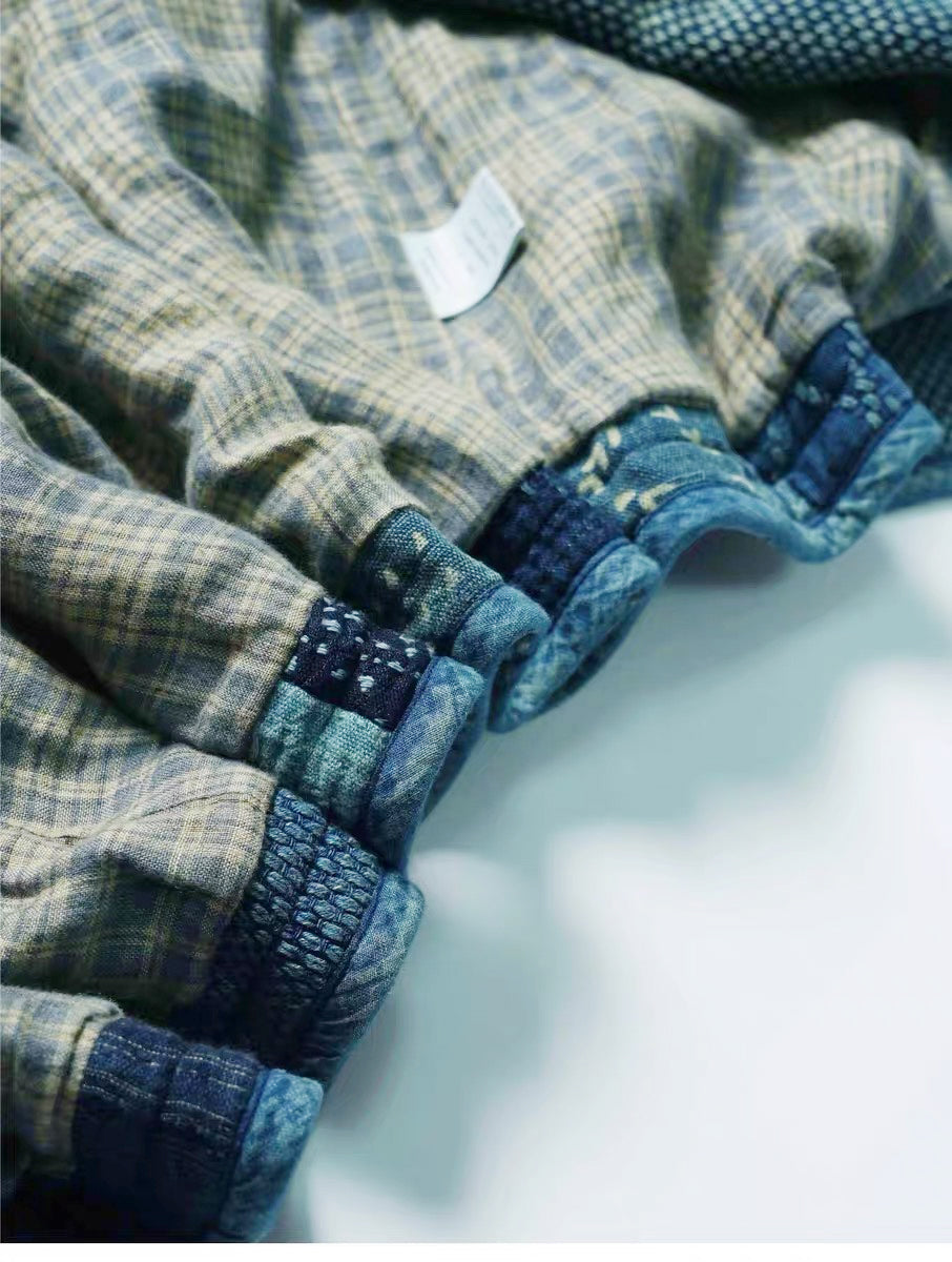 SHAW CLASSY PATCHWORK DOUBLE FRONT JACKET＜刺し子パッチワークダブルジャケット＞