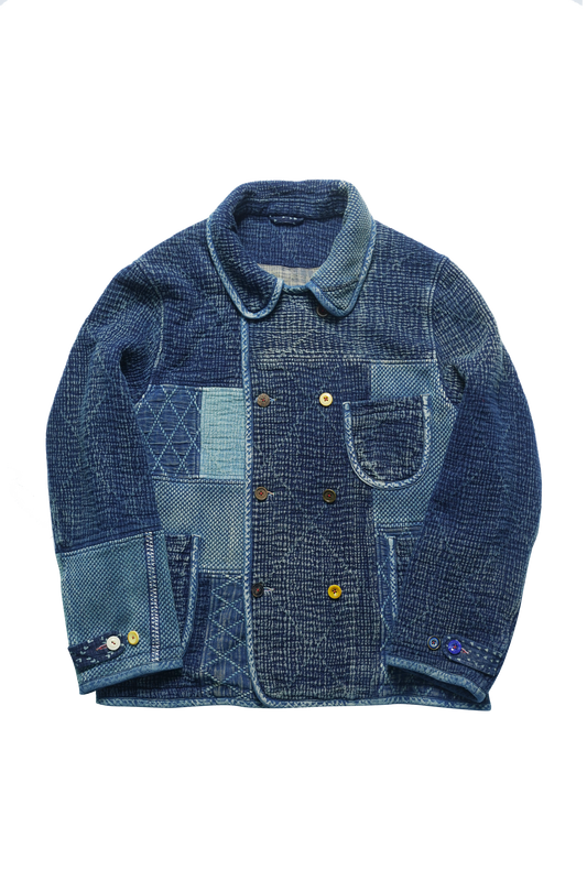 SHAW CLASSY PATCHWORK DOUBLE FRONT JACKET＜刺し子パッチワークダブルジャケット＞