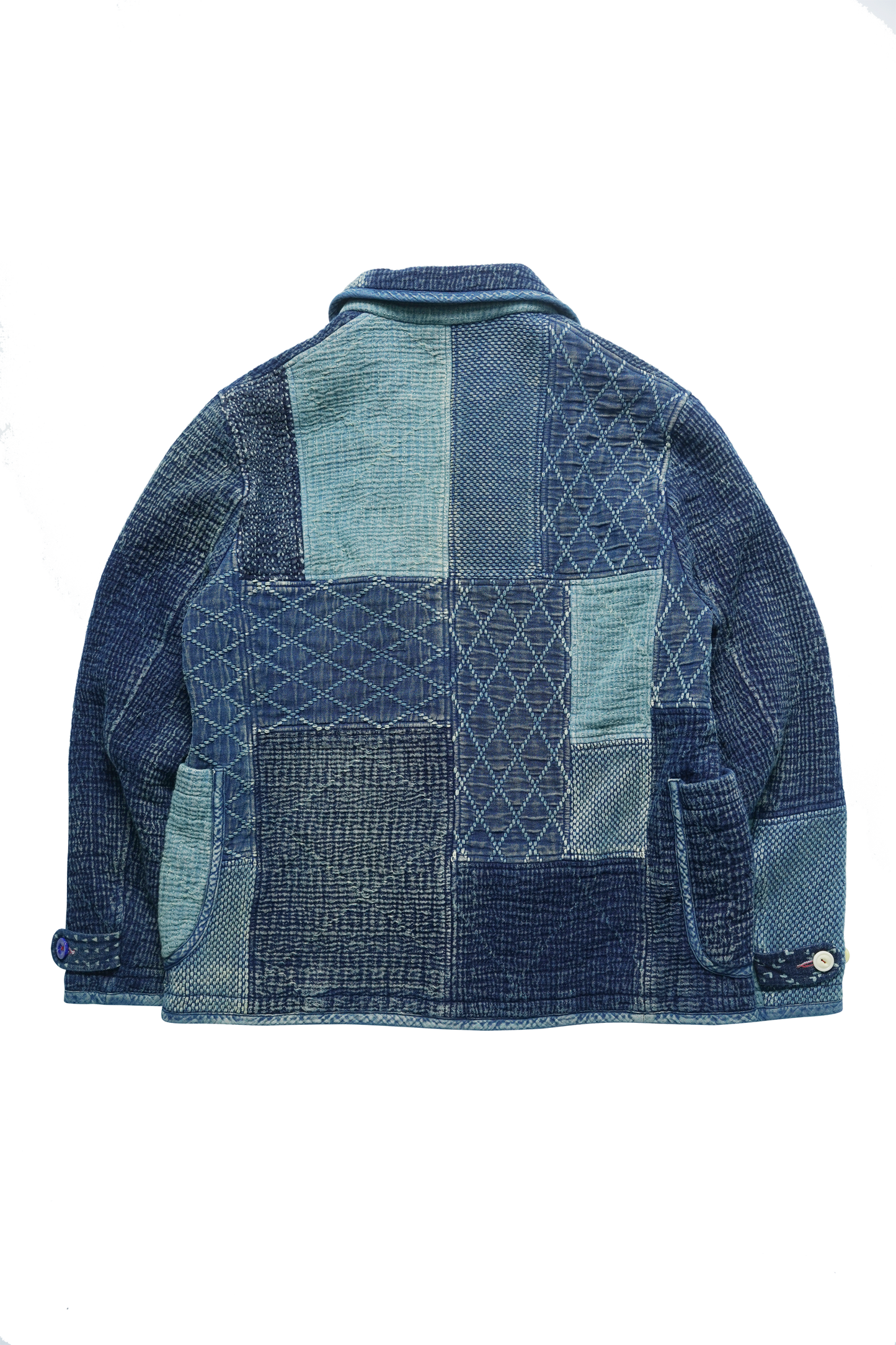 SHAW CLASSY PATCHWORK DOUBLE FRONT JACKET＜刺し子パッチワークダブルジャケット＞