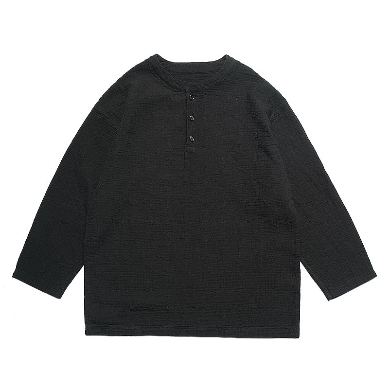 SHAW CLASSY SASHIKO STICH L/S HENLEY TEE SHIRT<刺し子ロングスリーブヘンリーTeeシャツ>