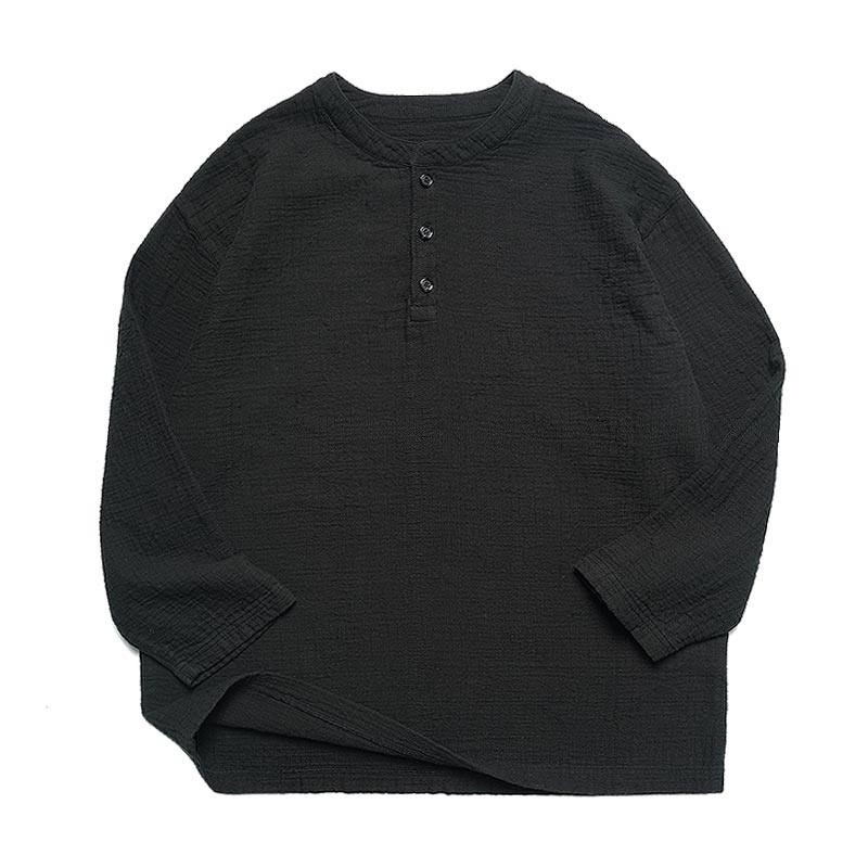 SHAW CLASSY SASHIKO STICH L/S HENLEY TEE SHIRT<刺し子ロングスリーブヘンリーTeeシャツ>
