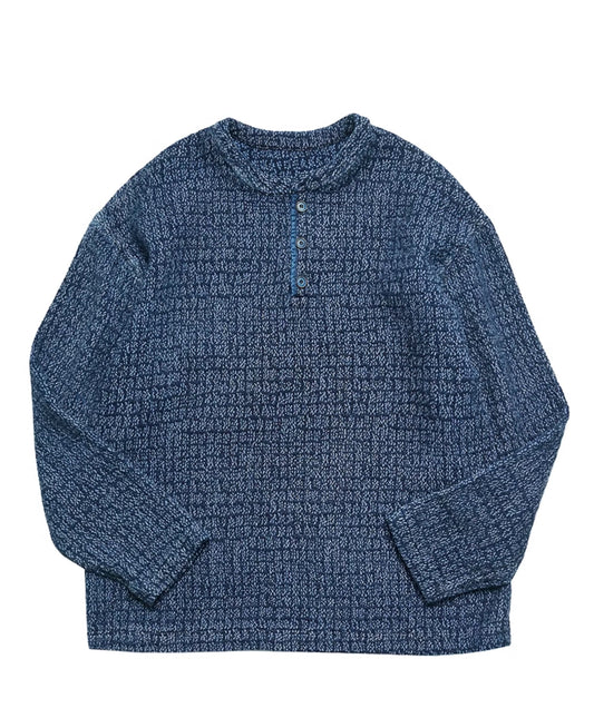 SHAW CLASSY SASHIKO HENRY NECK SHIRT
