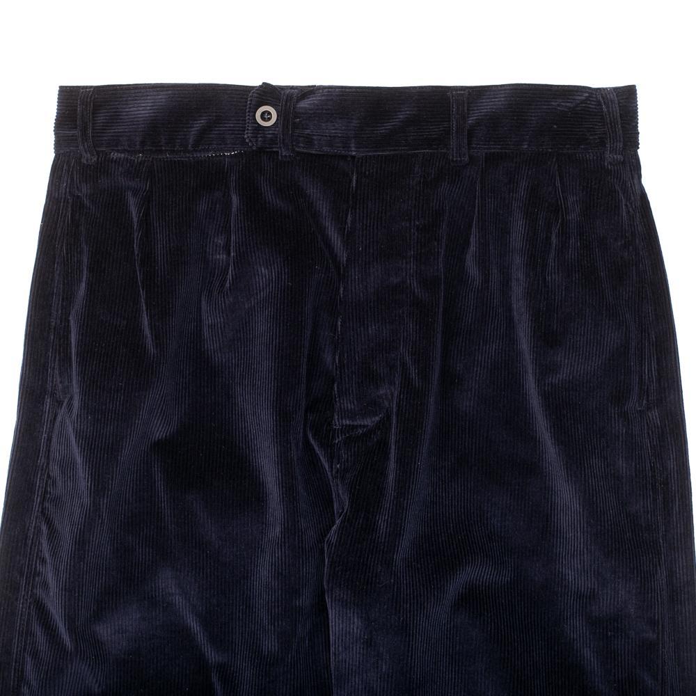 Allevol Brunel Brisbane Moss Corduroy Dark Navy　コーデュロイトラウザーズ