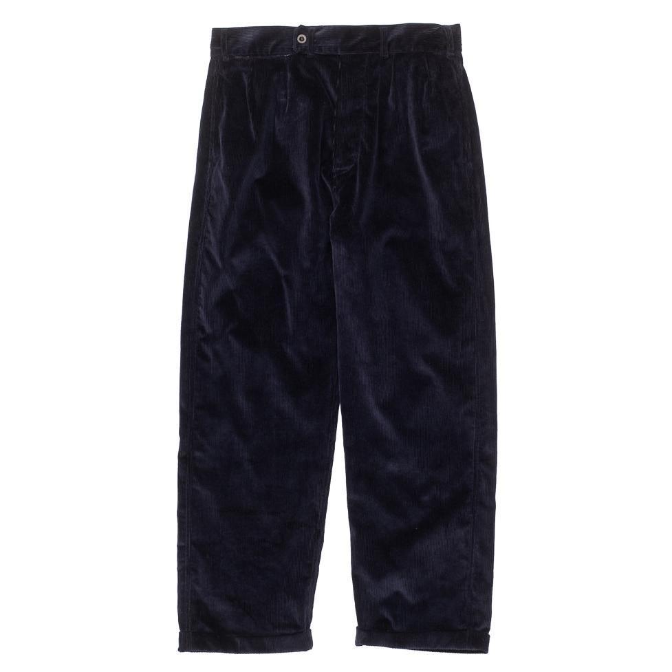 Allevol Brunel Brisbane Moss Corduroy Dark Navy　コーデュロイトラウザーズ