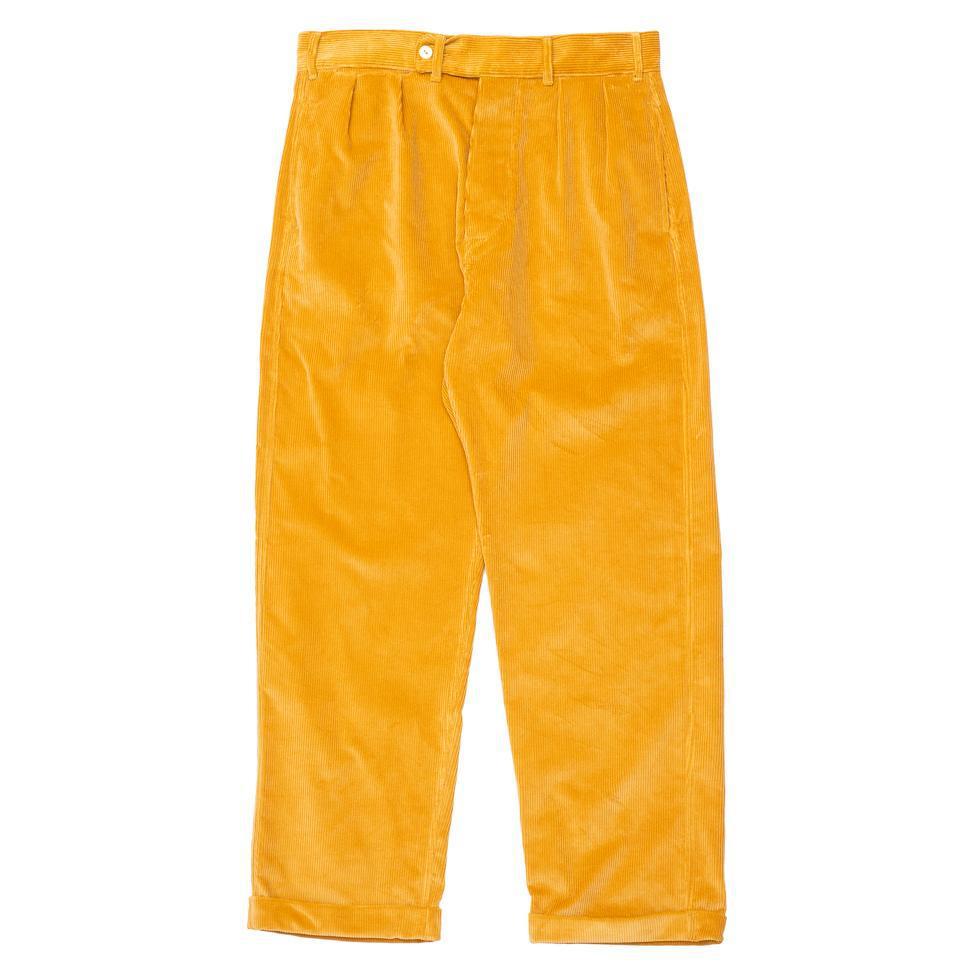 Allevol Brunel Brisbane Moss Corduroy Mustard　コーデュロイトラウザーズ