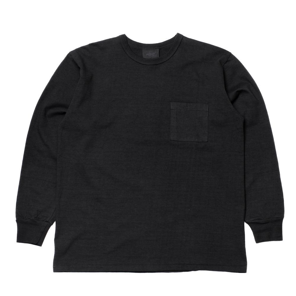 Allevol Heavy Duty Crew Neck Square Pocket L/S T-shirt Black 長袖ポケットTee