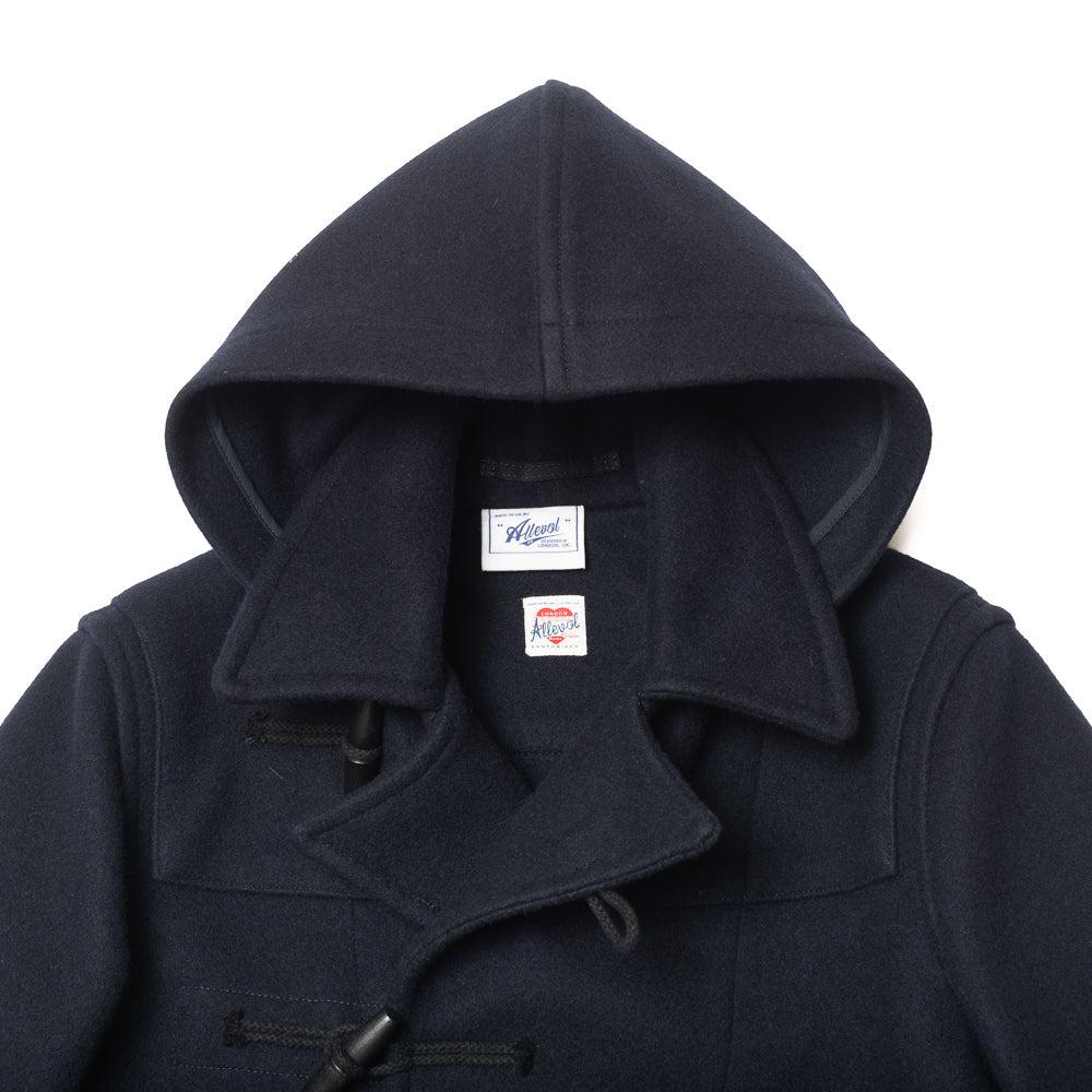 Allevol 'Pat' Duffle Coat Navy Postman Duffle Coat Made in England