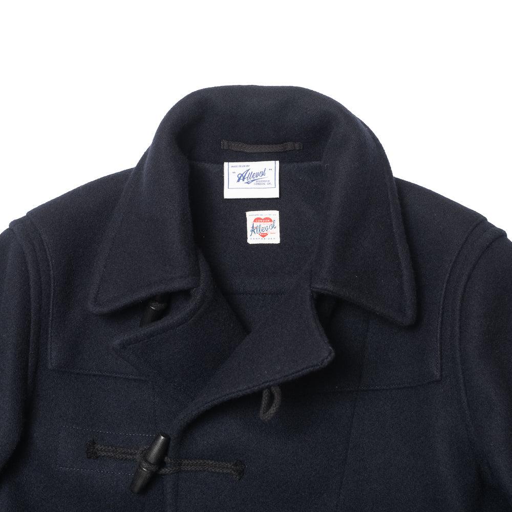 Allevol 'Pat' Duffle Coat Navy Postman Duffle Coat Made in England