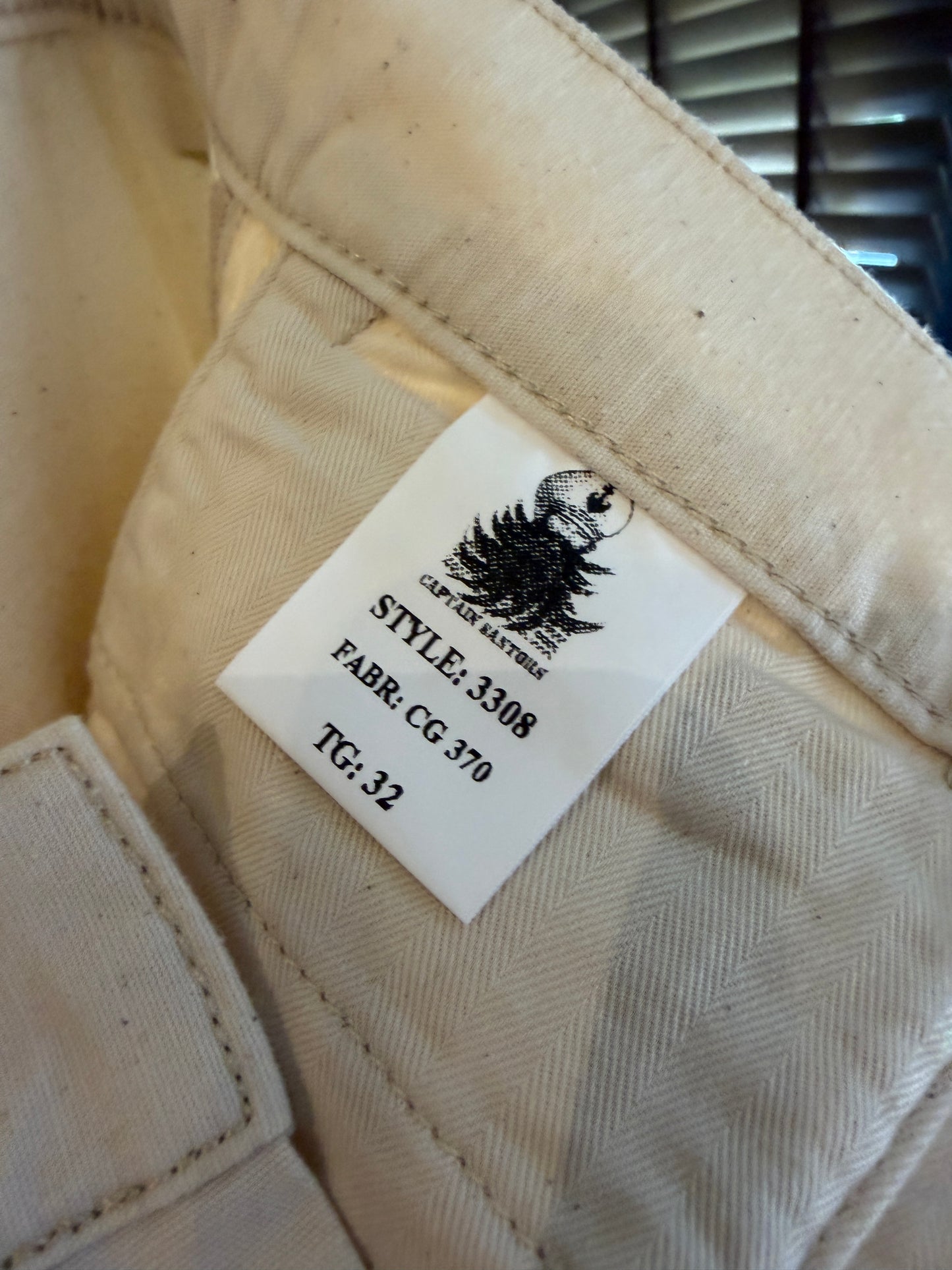 日本上陸！ CAPTAIN SANTORS 生成りコットンセーラーパンツ Made in Italy