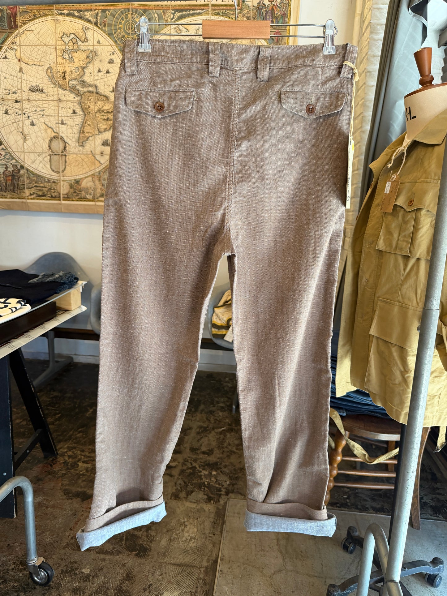 日本上陸！ CAPTAIN SANTORS  Legionario Pants コットンxリネン　ヘリンボーントラウザーズ Made in Italy