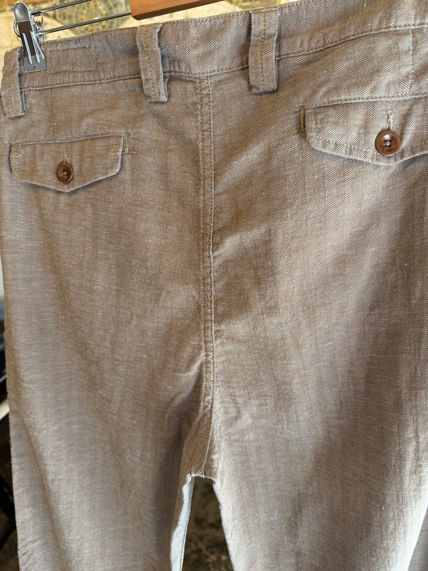 日本上陸！ CAPTAIN SANTORS  Legionario Pants コットンxリネン　ヘリンボーントラウザーズ Made in Italy