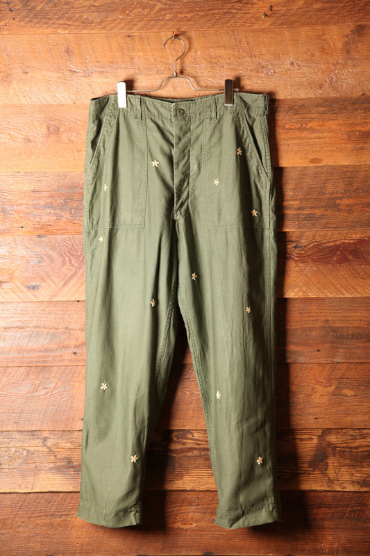 SHANANA MIL<シャナナミル>　US ARMY OG-107 Re-make Trousers ボタンフライ W34相当　1