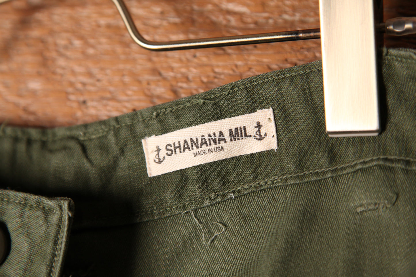 SHANANA MIL<シャナナミル>　US ARMY OG-107 Re-make Trousers ボタンフライ W34相当　1