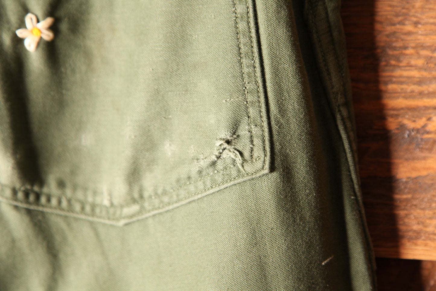 SHANANA MIL<シャナナミル>　US ARMY OG-107 Re-make Trousers W34相当 zip